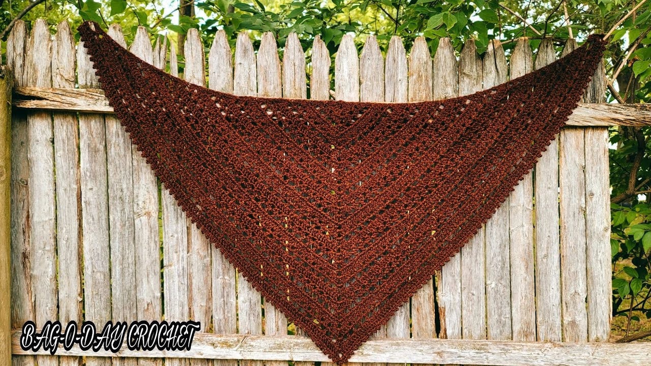 Easy Crochet Shawl for Beginners Pattern 727 DIGITAL DOWNLOAD ONLY