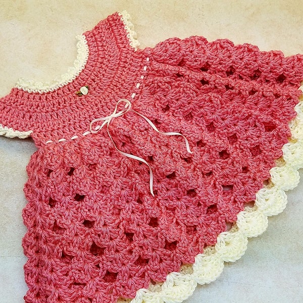 Crochet Strawberry Shortcake Baby Girl Dress 0-6M Pattern 375 TÉLÉCHARGEMENT NUMÉRIQUE UNIQUEMENT