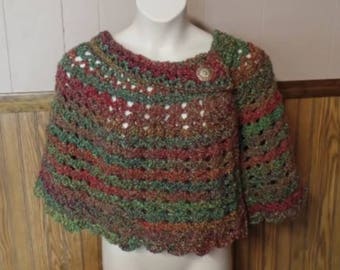 Crochet Womens Cozy Capelet Shawl Wrap Pattern DIGITAL DOWNLOAD ONLY