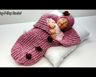 Crochet Baby Cocoon Serenity Sleep Sack Bagoday Crochet Pattern 618 DIGITAL DOWNLOAD ONLY