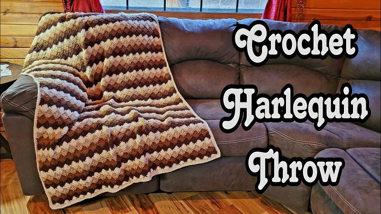 Crochet Harlequin Blanket Pattern DIGITAL DOWNLOAD ONLY