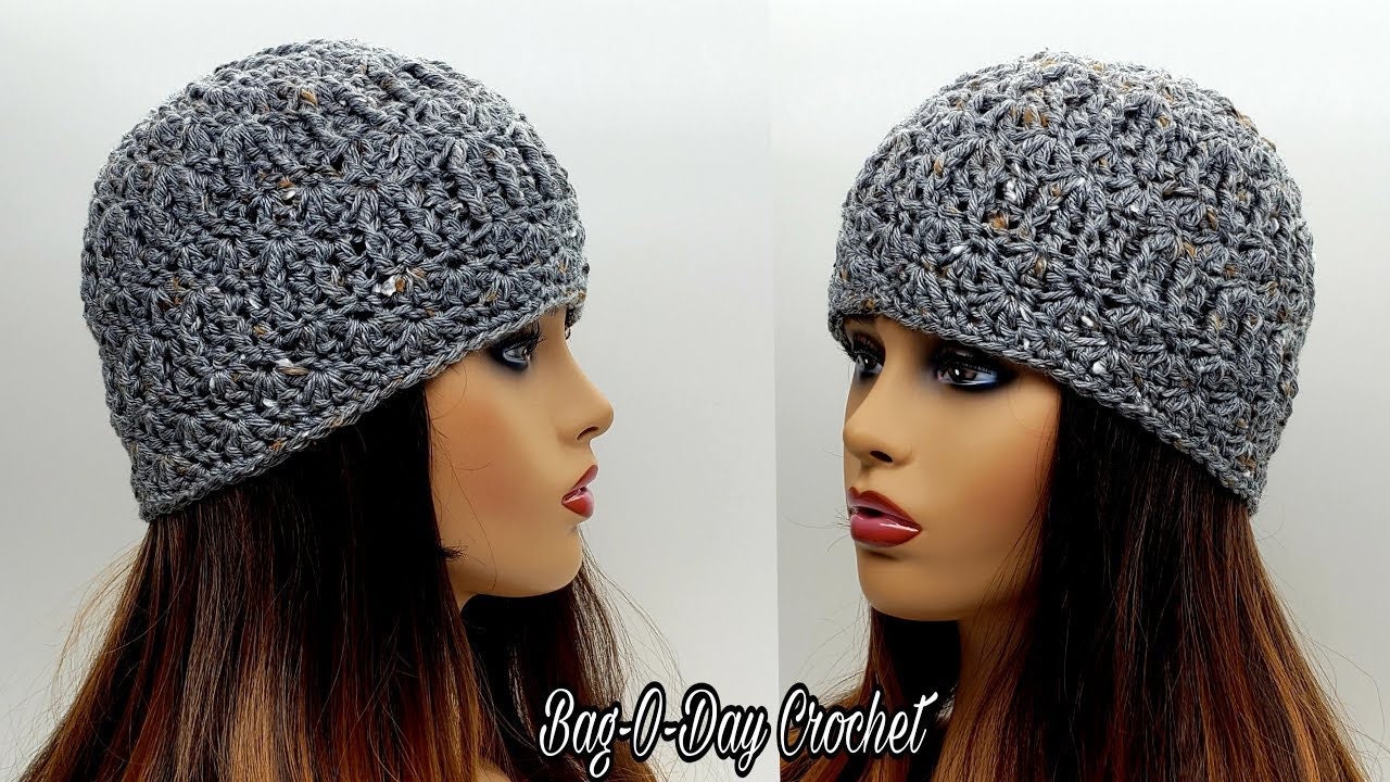 Super Textured Beanie Hat Crochet Pattern 582 DIGITAL
