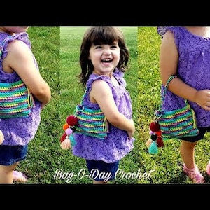 Bolsa infantil de crochê Little Sweet Tart Bag O Day Crochet Pattern SOMENTE DOWNLOAD DIGITAL