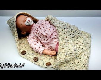 Crochet Baby Bunting Bag O Day Crochet Pattern 673 DIGITAL DOWNLOAD ONLY