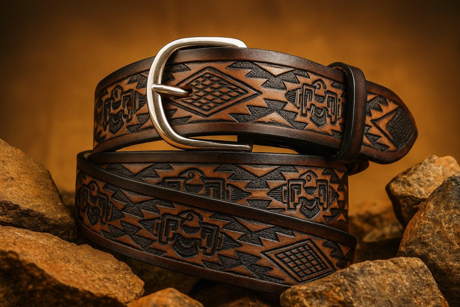 Women\'s Vtg Brazos Joe Western Belt with Native American Geometric Design Southwestern Belt Women - Etsy main image 3