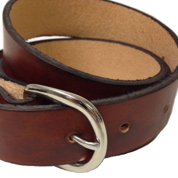 CLOSEOUTS Mens Leather Belt 1.25" Wide Choose Size and Color Black or Brown Quality Belt Handmade in USA