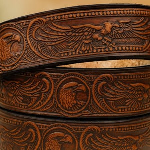 American Eagle Leather Belt - Etsy display picture 1