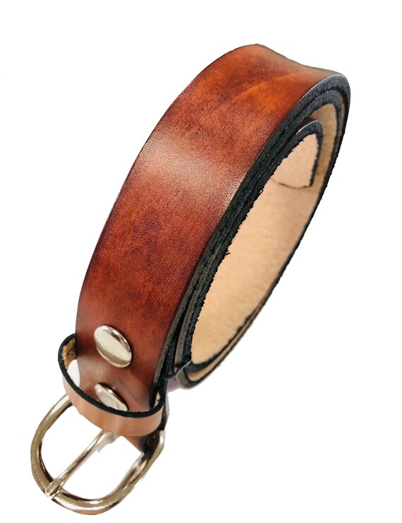 Mens Leather Belt 1.5 Wide Choose Size and Color Black Etsy