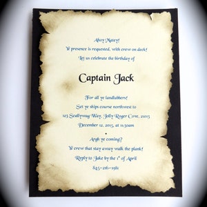 Pirate Invitation, Dimensional image 2