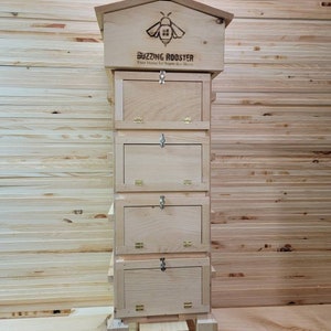 Custom personalized Warre Bee hive w/ Windows ( Newly constructed warre bee hive, Great organic way to raise bees.)
