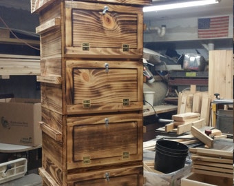 Warre Bee hive w/ Windows (Torched Finish)