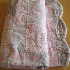 Baby Quilt Minky Quilt Baby Blankey Baby Girl Holiday Sale image 3