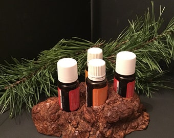 Essential Oils Stand- Essential Oils Display - Pine Burl Stand