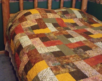 Batik Quilt - Unique Handmade Quilt - Full Size Quilt