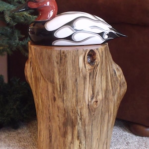Live Edge Stump Table - Oak Stump Table - Rustic Table - Stump Stool - Log Stump