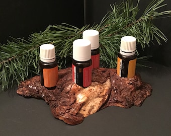 Essential Oil Display - Essential Oil Stand - Pine Burl Stand