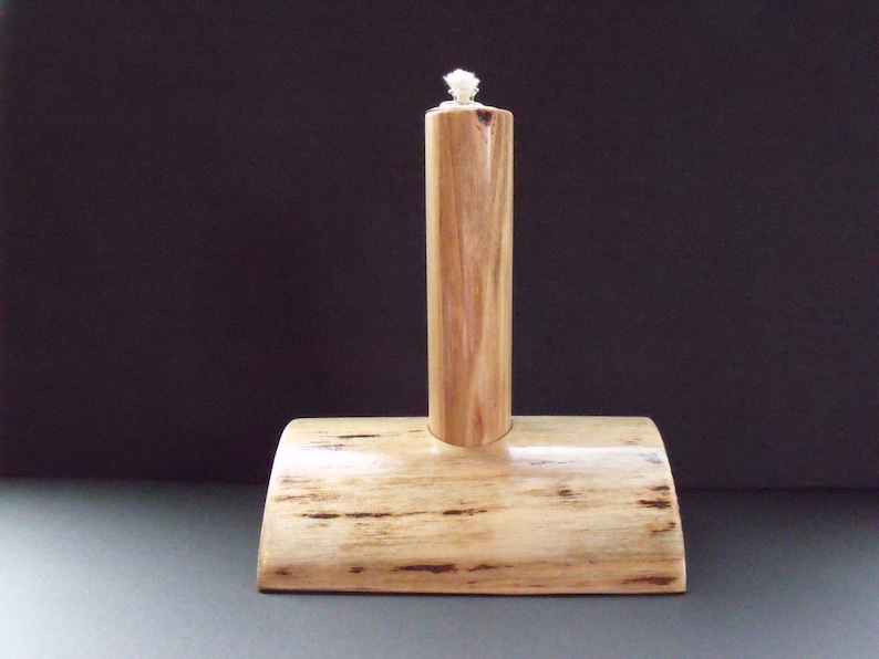 Wood Oil Lamp Wood Turned Oil Lamp Wood Oil Candle Birch Etsy