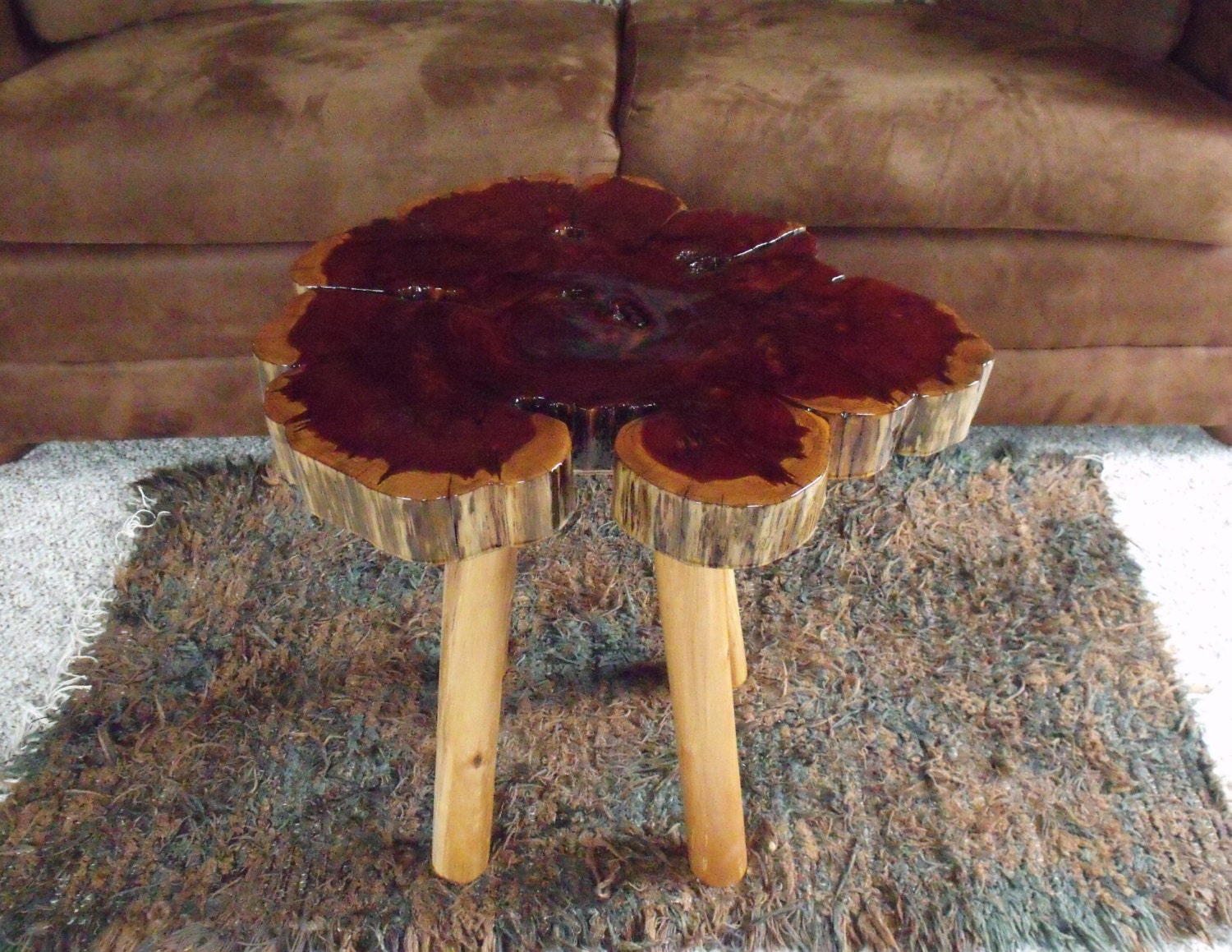 Cedar Table Top - Log Table Top - Live Edge Table Top - Etsy