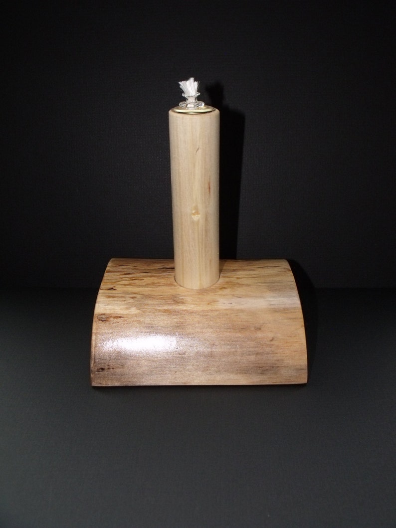 Wood Oil Lamp Wood Turned Oil Lamp Wood Oil Candle Birch Etsy