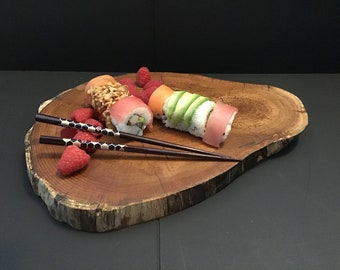 Charcuterie Board- Tapas Board- Sushi Display- Cheese Tray- Cheese Board- Decorative Tray- Dessert Platter - Live Edge Board