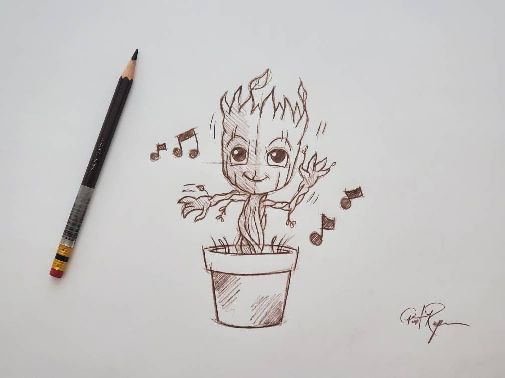 Groot Sketch - Etsy Groot Sketch - Etsy