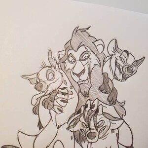 Disney the Lion King Scar Holding Hyenas - Etsy