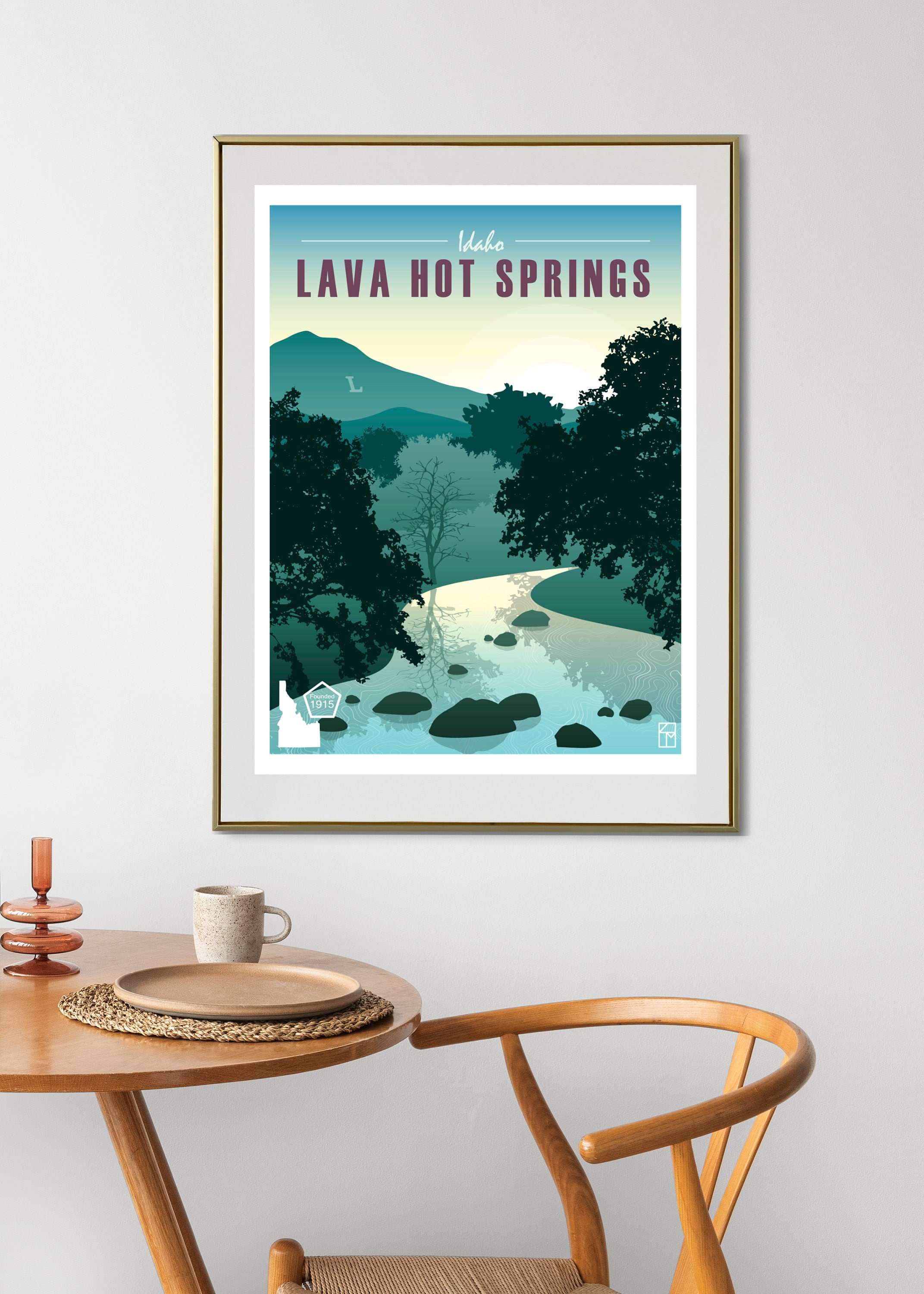 Lava Hot Springs Idaho United States Poster Art Print photo