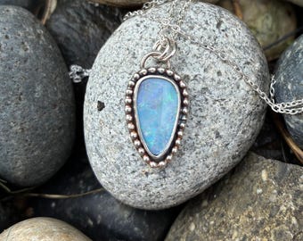 Opal Pendant Necklace / Silversmith Jewelry