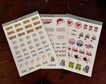 Cross Stitch Planner Sticker Pack