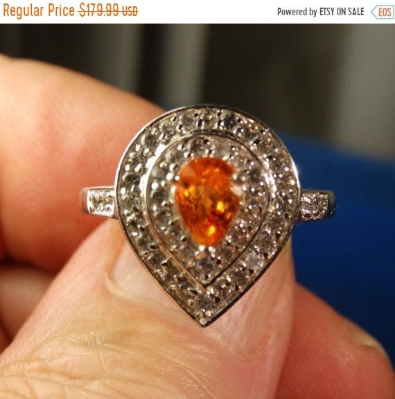 Spessartite garnet deals rings for sale