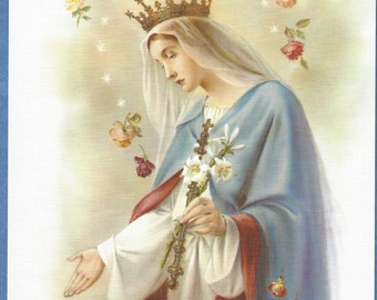 Mary Queen of Heaven by Simeone Art Print Picture - 8" x 10" ready to frame!