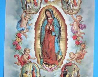 Our Lady of Guadalupe picture Catholic art print  - 12x16" - ready to be framed!