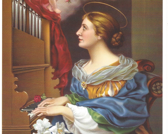 Saint Cecilia Catholic Picture Print 8 X 10 Art - Etsy