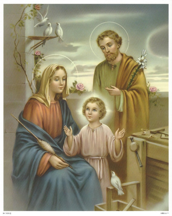 HOLY FAMILY Jesus Mary St. Joseph Picture Catholic Art Print - Etsy Australia HOLY FAMILY Jesus Mary St. Joseph Picture Catholic Art Print - Etsy Australia