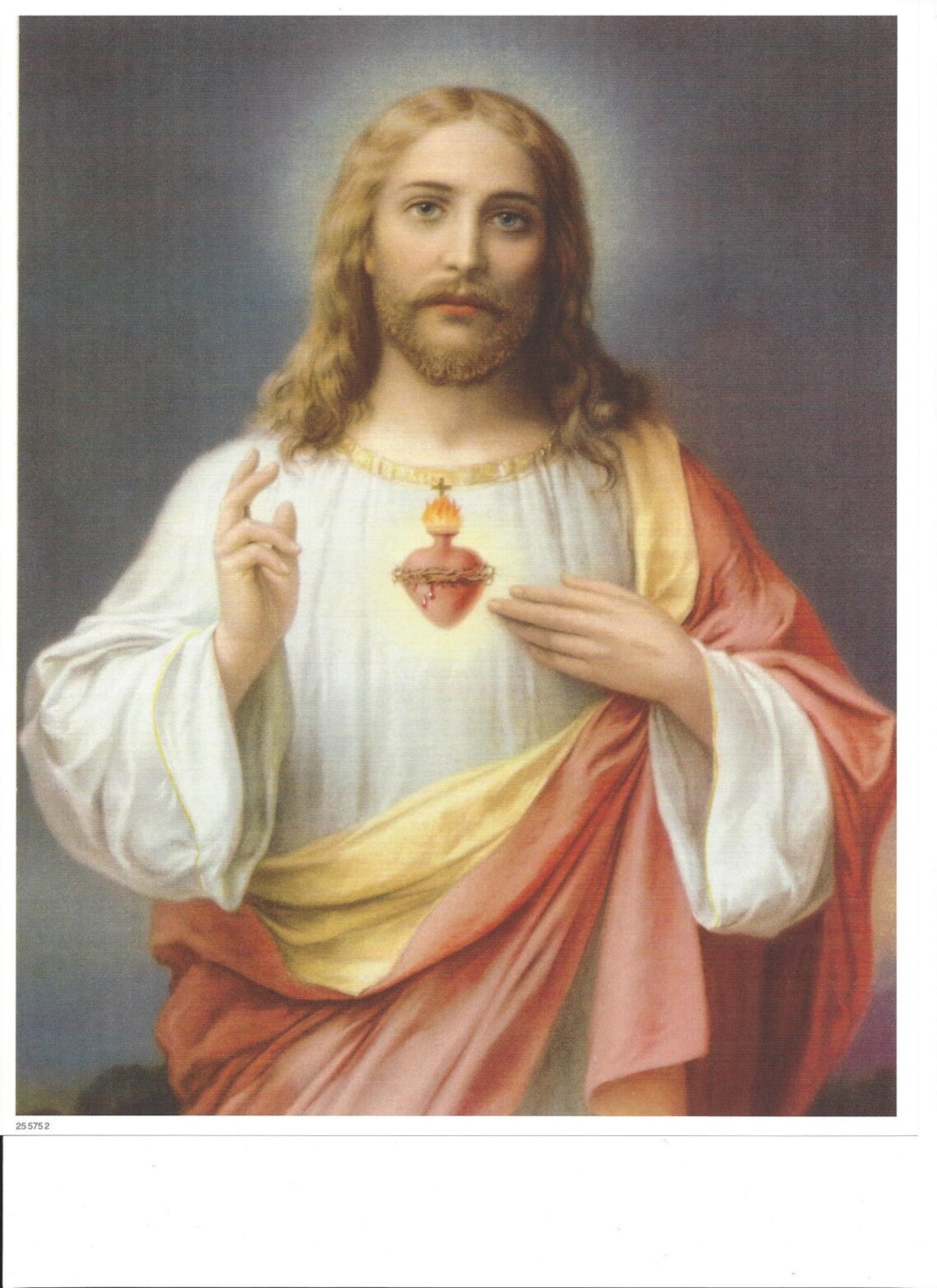 Heiliges Herz Flagge 90x150cm - Katholisches Banner Doppelseitig