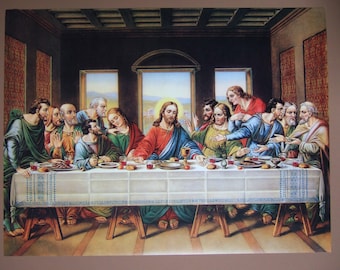 The LAST SUPPER 12x16" Religious art print picture Jesus with the Apostles