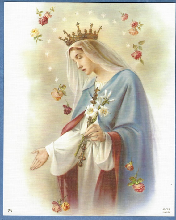 Mary Queen of Heaven by Simeone Art Print Picture - 8