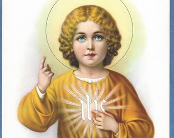 Holy Child Jesus Catholic Religious picture Print  - 8" x 10" art ready to frame