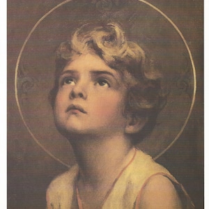 GODDELIJKE ONSCHULD door C. Bosseron Chambers Kind Jezus foto katholieke Art Print - 8 "x 10" klaar om te framen!