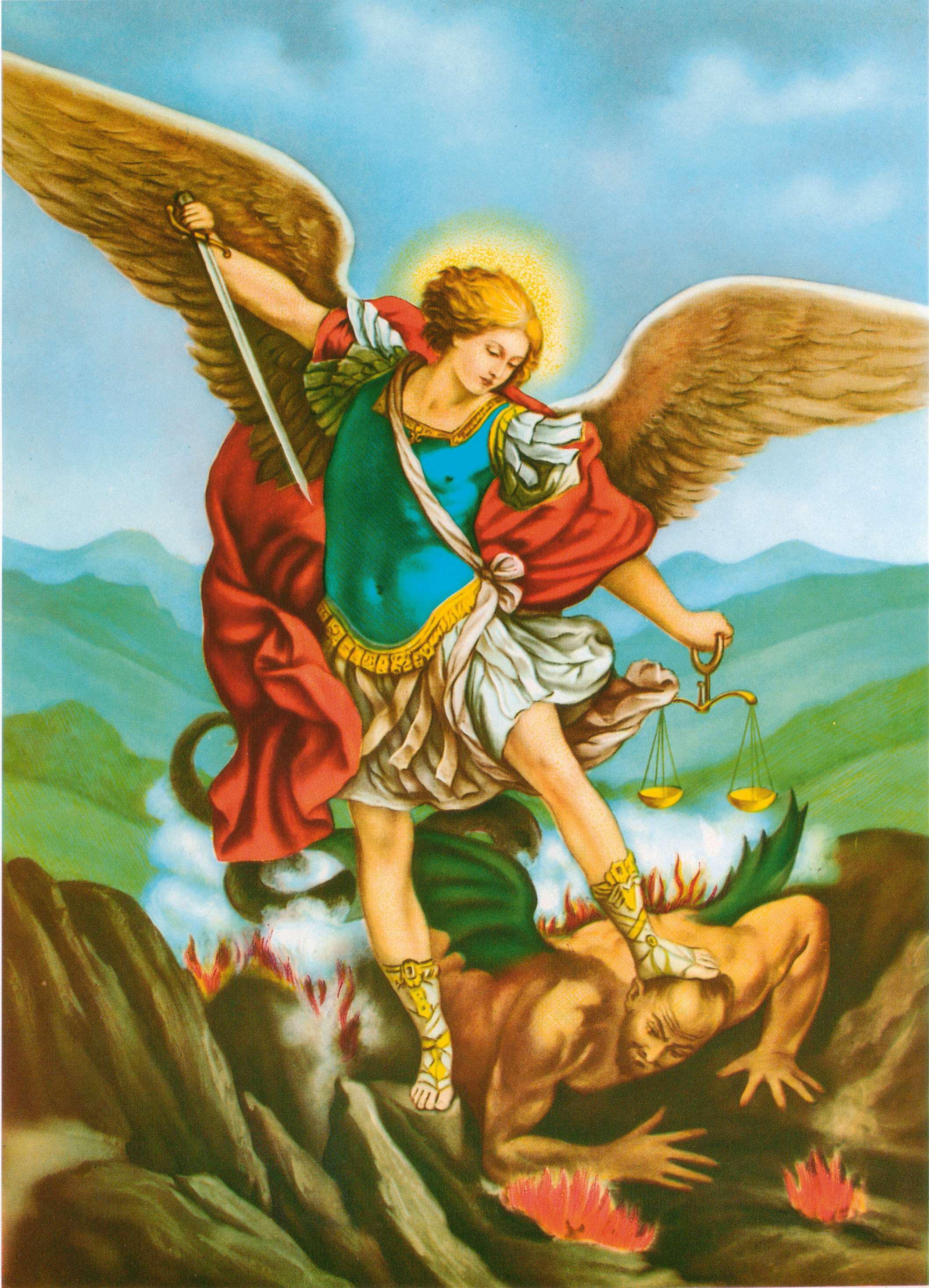 悪魔を従える大天使聖ミカエルのカトリック アート プリント写真 - 7 1