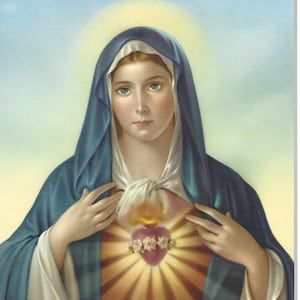 Immaculate Heart of Mary by Simeone Art Print Picture - 8&quot; x 10&quot; ready to frame!