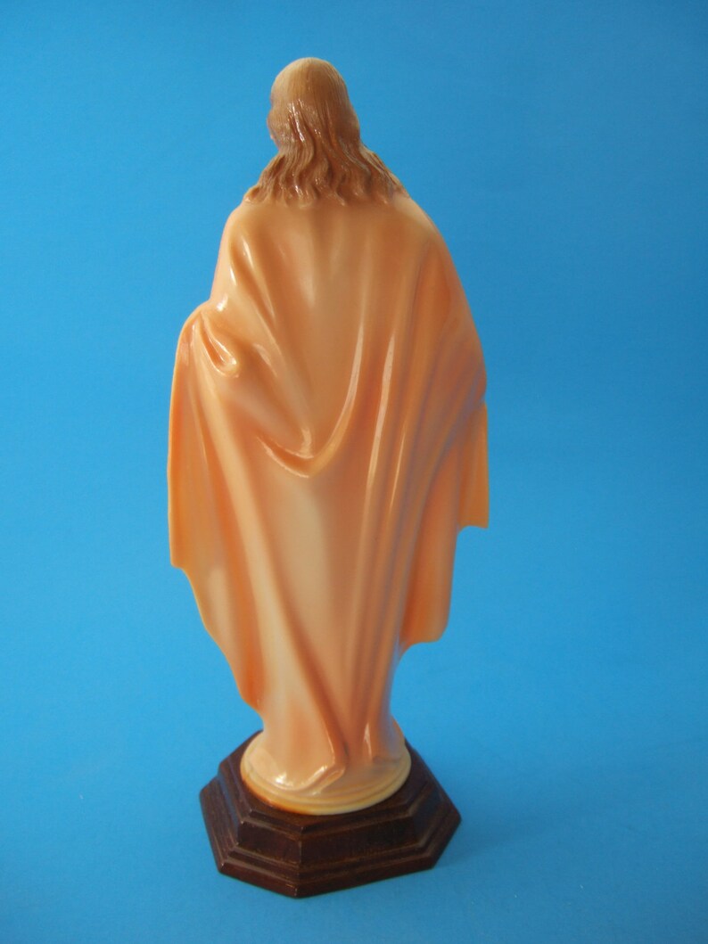 Vintage Catholic Hartland Plastics SACRED HEART of JESUS statue in orginal box image 3
