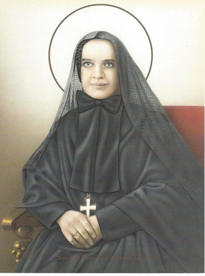Vintage Saint Frances Cabrini Art Print 6x8 Inches Mother Cabrini ...