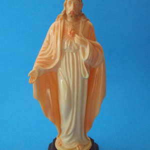 Vintage Catholic Hartland Plastics SACRED HEART of JESUS statue in orginal box image 2