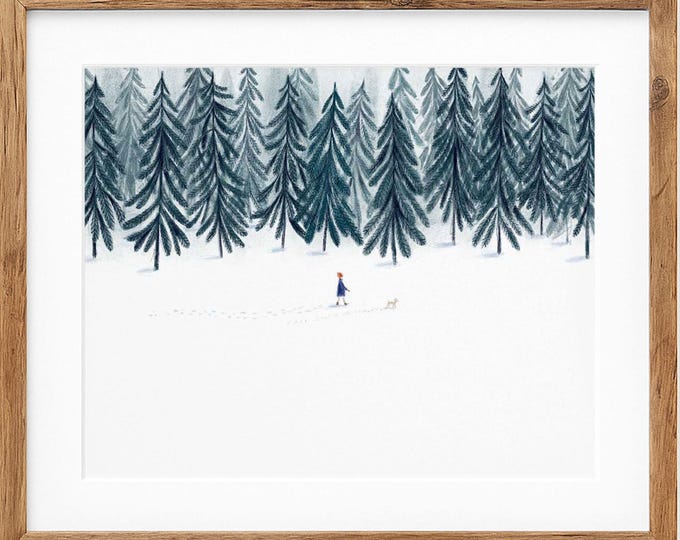 Art print illustration winter holiday