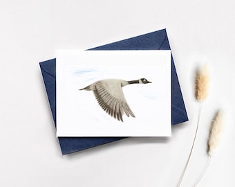Trappe | Gans | Seepocken | Vogelillustration | Illustration für Kinder | Partykarte | Geburtstagskarte | Babyzimmer