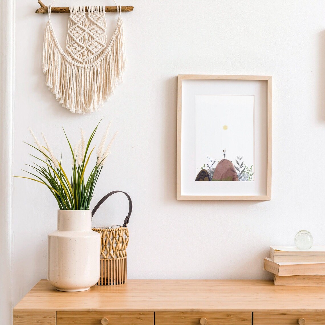 Art Print Illustration Outdoor Mountain Sun and Hikes Etsy Canada