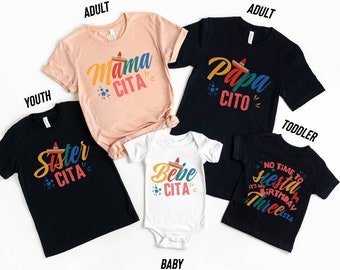 Three-Esta Birthday Party Shirts, Cinco De Mayo, Fiesta 3rd Bday, Funny Mexico Shirts, Family Matching Mom Dad Youth Baby Shirts, Boy Girl