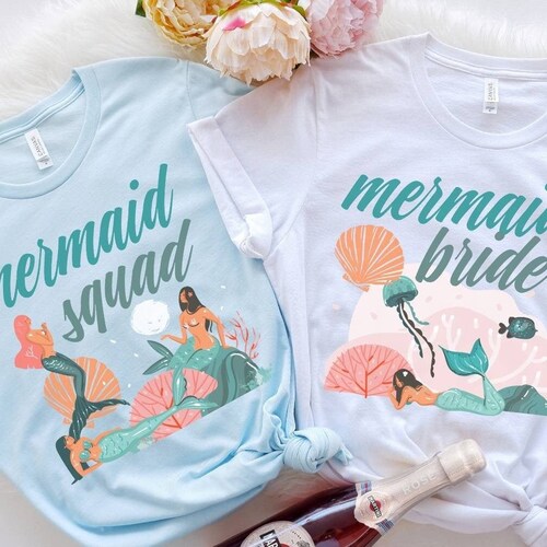 Mermaid Bachelorette Party Shirts Bridal Party Shirts Getting - Etsy