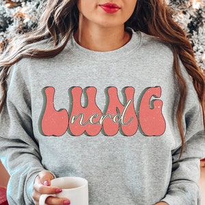 Respiratory Therapist Christmas Sweatshirt, Funny Lung Nerd Squad Sweater, Pulmonary Nurse Practitioner Shirt, RT RRT Student Graduation